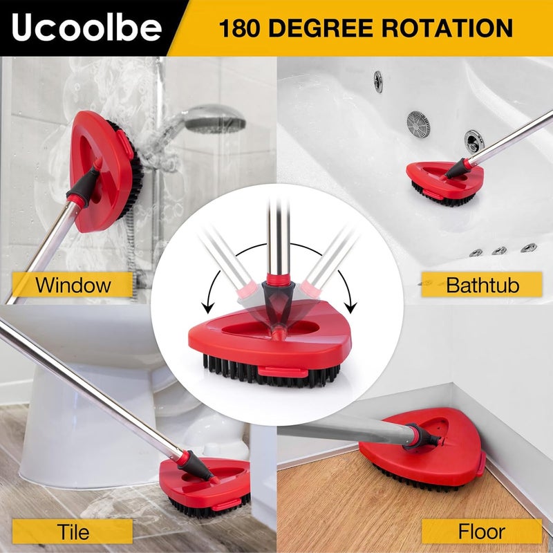 Ucoolbe Spin Mop Scrub Brush for O-Cedar EasyWring 1 Tank System, Scrubber Brush Replacement Head with Stiff Bristle, Great for Bathroom, Kitchen, Pool, Glass and Tile Walls, No Include Mop Handle and Base - Image 4
